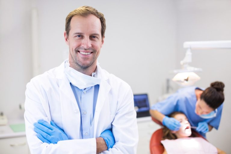 male dentist smiling